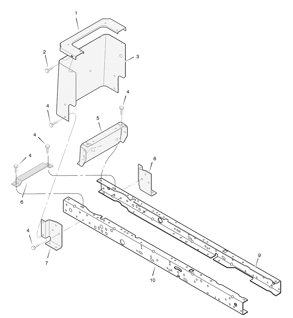 Rear Chassis Diagram and Parts List for 468600X43A 2004 Briggs and Stratton Lawn Tractor